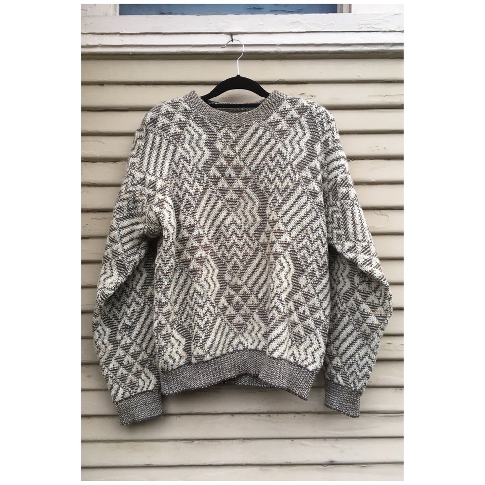 Vintage Patterned Wool Sweater
